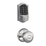 Schlage Encode WiFi Enabled Electronic Keypad Deadbolt with Camelot Trim and Georgian Knob Set