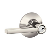 Schlage Latitude Single Cylinder Keyed Entry Storeroom Door Lever Set with Decorative Plymouth Rose