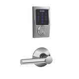 Schlage Connect Century Touchscreen Deadbolt with Built-in Alarm and Passage Broadway Lever