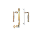 Blemished Hoppe Active Non-Keyed With Thumbturn, 574/392 Sliding Patio Door L-Handle - Antique Brass