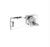 Hasp Hinge With Keyed Locking Mechanism, Chrome Plated - 44150