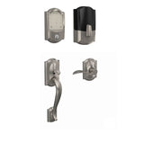 Schlage Encode WiFi Enabled Electronic Keypad Deadbolt with Right Handed Camelot Entry Handleset and Accent Lever