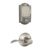 Schlage Encode WiFi Enabled Electronic Keypad Deadbolt with Camelot Trim and Accent Lever Set