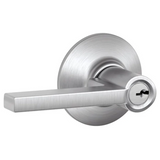 Schlage Latitude Single Cylinder Keyed Entry Storeroom Door Lever Set with Decorative Plymouth Rose