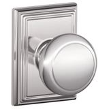 Schlage Residential F10 - Andover Knob Passage Lock with 16080 Latch and 10027 Strike - Addison Trim