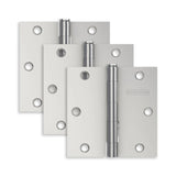 Schlage Pack of Three 3.5" x 3.5" Square Corner Plain Bearing Mortise Hinges