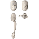 Schlage Right Handed Plymouth Electronic Handleset with Flair Lever