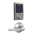 Schlage Connect Century Touchscreen Electronic Deadbolt with Z-Wave Plus Technology and Passage Latitude Lever