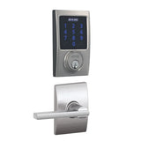 Schlage Connect Century Touchscreen Electronic Deadbolt with Z-Wave Plus Technology and Passage Latitude Lever and Decorative Century Trim