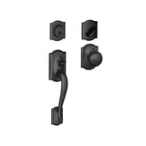 Schlage Camelot Sectional Single Cylinder Keyed Entry Handleset with Plymouth Knob with Decorative Camelot Trim