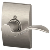 Schlage Accent Right Handed Non-Turning One-Sided Dummy Door Lever with Decorative Century Trim