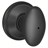 Schlage Residential F10 - Siena Knob Passage Lock with 16080 Latch and 10027 Strike - Alden Rose