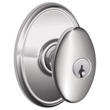 Schlage Siena Keyed Entry Panic Proof Door Knob Set with Decorative Wakefield Trim
