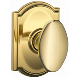Schlage Siena Passage Door Knob Set with Decorative Camelot Trim