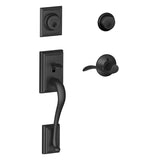 Schlage Accent Right Handed Double Cylinder Keyed Entry Handleset with Addison Rose from the F-Series