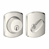 Schlage Residential B60 - Single Cylinder Keyed Entry Grade 1 Deadbolt with Decorative Greenwich Rose