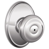 Schlage Residential F40 - Privacy Lock - Georgian Knob, 16080 Latch and 10027 Strike - Wakefield Trim