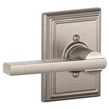 Schlage Latitude Non-Turning One-Sided Dummy Door Lever with Decorative Addison Trim
