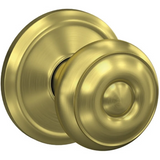 Schlage Residential FC21 - Georgian Knob Passage and Privacy Latch - Grade 2 Cylindrical Non-Keyed Lock - Alden Rose