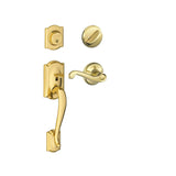 Schlage Camelot Right Handed Sectional Single Cylinder Keyed Entry Handleset with Flair Lever