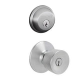 Schlage Bell Single Cylinder Keyed Entry Door Knob Set and Deadbolt Combo