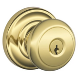 Schlage Residential F80 - Storeroom Lock - Andover Knob, C Keyway with 16211 Latch and 10063 Strike -  Andover Rose