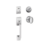 Schlage Century Sectional Single Cylinder Keyed Entry Handleset with Siena Knob