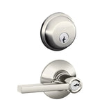 Schlage Latitude Single Cylinder Keyed Entry Door Lever Set and Deadbolt Combo