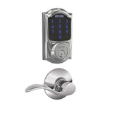 Schlage Connect Camelot Touchscreen Electronic Deadbolt with Z-Wave Plus Technology and Passage Accent Lever