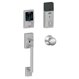 Schlage Connect Century Touchscreen Handleset with Plymouth Knob and Built-in Alarm