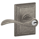 Schlage Accent Single Cylinder Keyed Entry Door Lever Set with Decorative Addison Trim