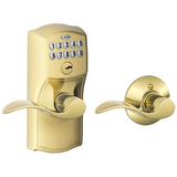 Schlage Residential FE575 - Camelot Keypad Entry Auto-Lock Set with Accent Lever