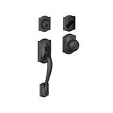 Schlage Camelot Sectional Single Cylinder Keyed Entry Handleset with Georgian Knob with Decorative Camelot Trim