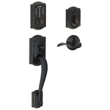 Schlage Camelot Touch Entry Handleset with Left Handed Accent Lever