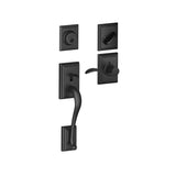 Schlage Addison Left Handed Sectional Single Cylinder Keyed Entry Handleset with Accent Lever with Decorative Addison Trim