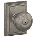 Schlage Residential F40 - Privacy Lock - Georgian Knob, 16080 Latch and 10027 Strike - Addison Trim