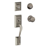 Schlage Addison Double Cylinder Handleset with Georgian Interior Knob from the F-Series