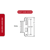 RH Latch-Deadbolt Strike 56-117