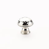 Schaub Atherton Knob - Hammered - Knurled Edges - 1-1/4"