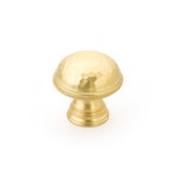 Schaub Atherton Knob - Hammered - Knurled Edges - 1-1/4"