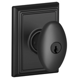 Schlage Siena Keyed Entry Single Cylinder Door Knob Set with Decorative Addison Trim