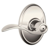 Schlage Accent Privacy Door Lever Set with Decorative Wakefield Trim