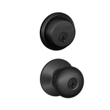 Schlage Plymouth Single Cylinder Keyed Entry Door Knob Set and Deadbolt Combo