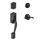 Schlage Double Cylinder Sectional Handleset with Left Handed Accent Interior Pack from the Camelot Collection
