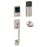 Schlage Connect Century Touchscreen Handleset with Plymouth Knob and Built-in Alarm