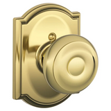 Schlage Residential F170 - Georgian Knob Half Dummy - Camelot Rose