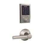 Schlage Connect Century Touchscreen Deadbolt with Built-in Alarm and Passage Broadway Lever
