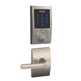 Schlage Connect Century Touchscreen Electronic Deadbolt with Z-Wave Plus Technology and Passage Broadway Lever and Decorative Century Trim