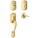 Schlage Residential FE365 - Camelot Electronic Handleset with Accent Lever