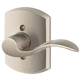 Schlage Accent Right Handed Non-Turning One-Sided Dummy Door Lever with Decorative Greenwich Trim